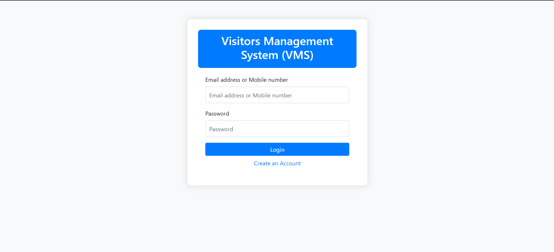 Visitor Management System Screenshot